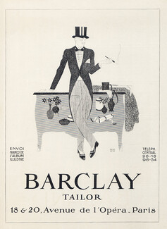 Barclay (Men's Clothing) 1924 Bernard Boutet de Monvel