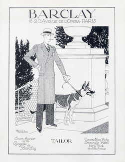 Barclay (Men's Clothing) 1927 Marcel Jacques Hemjic, Dog