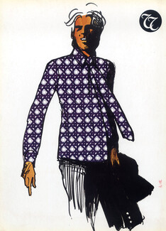 Club Label (Fabrics) 1963 René Gruau, Men's Clothing