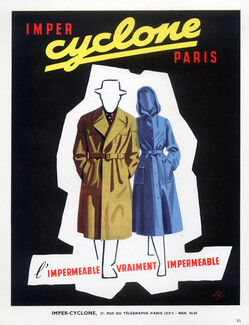 Cyclone (Sportswear) 1955 Raincoat, Sepo