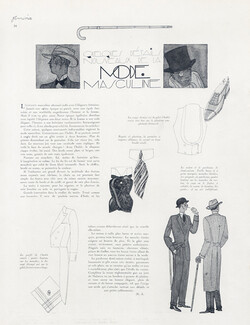 Quelques Détails Nouveaux de la Mode Masculine, 1923 - The Fashionable Man Men's Clothing, Texte par M. A.