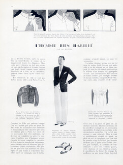 L'Homme Bien Habillé sur la Riviera, 1929 - The Fashionable Man Ahetze, Anderson & Sheppard, 2 pages