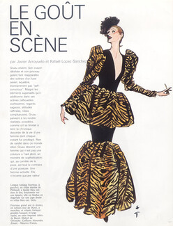 Givenchy 1981 René Gruau, Evening Gown