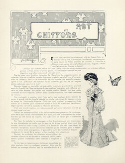 Paul Poiret 1901 Fashion Drawing, L'Art et la Mode, Margaine Lacroix, 24 pages