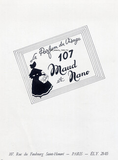 Maud et Nano (Perfumes) 1948 le Parfum du visage