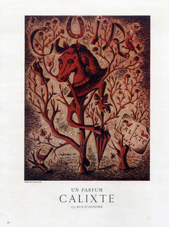 Calixte (Perfumes) 1945 Parfum Cuir, Rémy Hétreau, Surrealism