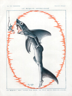 Chéri Hérouard 1924 The Shark, Costume, Disguise, April Fool