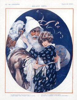 Maurice Millière 1924 "Galant Noël" Santa Christmas