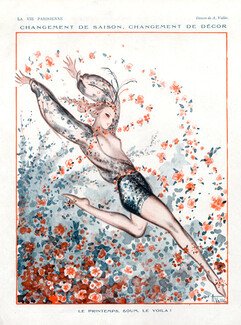 Armand Vallée 1924 Sexy Looking Girl Topless