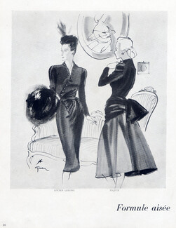 Paquin (Couture) 1945 Lucien Lelong, René Gruau