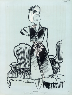 Worth (Couture) 1945 René Gruau