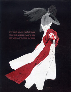 Robert Piguet 1948 René Gruau, Strapless Dress