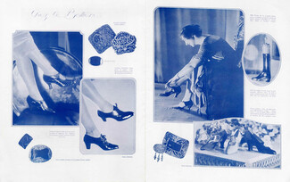 Photo Rehbinder 1922 Melle Nizan, Shoes with buckles of onyx