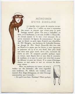Mémoires d'une Zibeline, 1912 - Francisco Javier Gosé La Gazette du Bon Ton, Muff, Fur, 4 pages