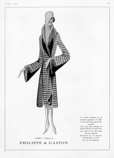 Philippe et Gaston (Couture) 1928 Velvet Coat