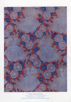 Ducharne 1923 Voici des Fleurs... Michel Dubost (Textile Design)