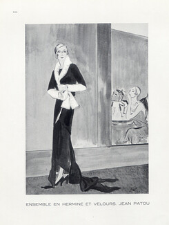 Jean Patou 1929 "Ermine et Velvet" Evening Coat, Eric