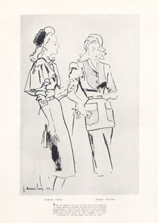 Jc. Haramboure 1946 Renée Patton, Rosine, Fashion Illustration