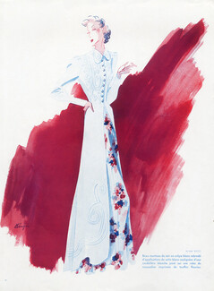 Nina Ricci (Couture) 1938 Léon Bénigni, Evening Gown and Coat