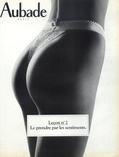Aubade (Lingerie) 1993 Leçon n°2, String, Photo Hervé Lewis