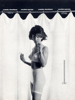 elle (Lingerie) 1962 Pantie Girdle, Bra, Photo Harry Meerson