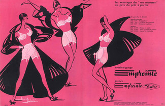 Empreinte (Lingerie) 1962 Janick Lederlé, Girdle, Bra, Garter Belt