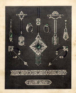 Paris Joaillerie (Jewels Catalogue) 1925 Art Deco Style.. 3 Pages, 3 pages