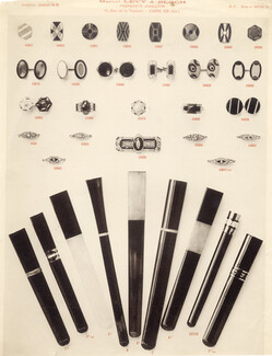 Marcel Lévy & Bloch (Jewels) 1921 Cuff Links, Cigarette holder... Art Deco Style