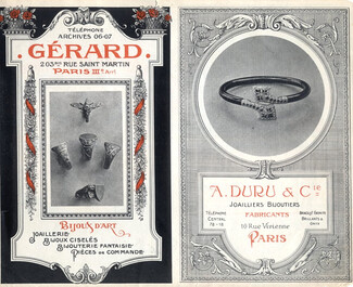 Gérard, A. Duru & Cie 1921 Jewels