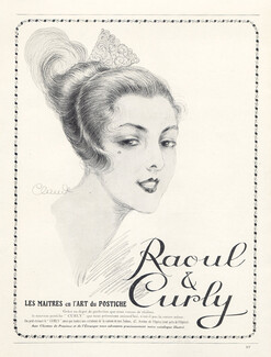 Raoul & Curly (Hairstyle) 1920 Hairpiece Claude