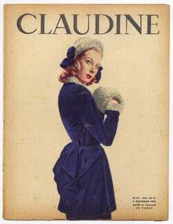 CLAUDINE Fashion Magazine 1945 N°22 Alix-Marcelle Tizeau, Brénot