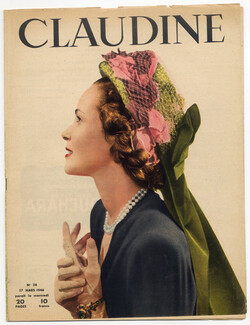 CLAUDINE Fashion Magazine 1946 N°38, Simone Cange, Photos Robert Doisneau, 20 pages