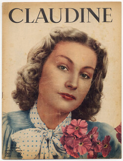 CLAUDINE Fashion Magazine 1946 N°41 Hermès Shop, Photos Robert Doisneau, 20 pages