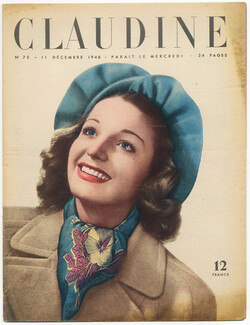 CLAUDINE Fashion Magazine 1946 N°75, Sygur, Photo Philippe Pottier
