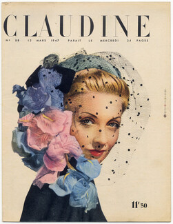 CLAUDINE Fashion Magazine 1947 N°88 Albouy, Georges Saad, 24 pages