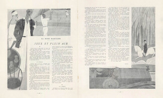 La Mode Masculine - Jeux et Plein Air, 1926 - The Fashionable Man Sport Men's Clothing, Tennis, Hunting, A. de Roux, Texte par Ariste