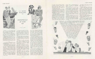 La Mode Masculine - Néophile au Bar, 1926 - The Fashionable Man Cocktail, Bar, A. de Roux, Texte par Ariste