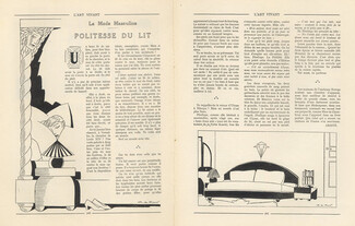 La Mode Masculine - Politesse du Lit, 1926 - The Fashionable Man A. de Roux, Text by Ariste