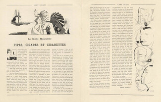 La Mode Masculine - Pipes, Cigares et Cigarettes, 1926 - The Fashionable Man A. de Roux, Text by Eugène Marsan