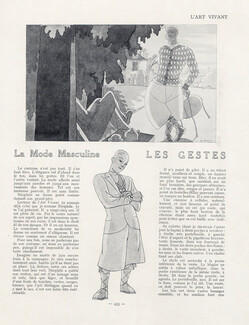 La Mode Masculine - Les Gestes, 1926 - The Fashionable Man A. de Roux