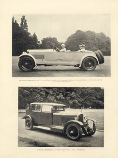 Peugeot, Delage, Voisin, Renault, Sensaud de Lavaud 1927 Salon de l'Automobile..., 3 pages