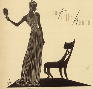 René Gruau 1938 Madeleine Vionnet, Alix, Rouff, Lanvin, Mainbocher, Piguet, Ricci, Chanel... 8 pages Drawings, 8 pages