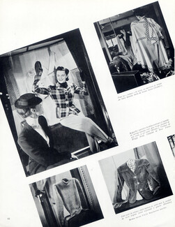 Hermès 1939 Manteau de Berger, Jaquette écossaise, Sweater de soie, Photo Agneta Fischer