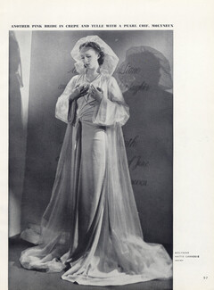 Molyneux (Couture) 1937 Wedding Dress, Photo Man Ray