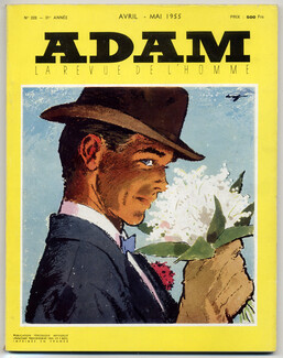 Adam 1955 N°228 Magazine for Men, René Gruau, Fishing, Marcel Vertès