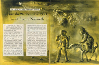 Un Conte de Noël, 1955 - Lila de Nobili Christmas Tale, Theatre Scenery, Texte par Antoine Blondin, 4 pages