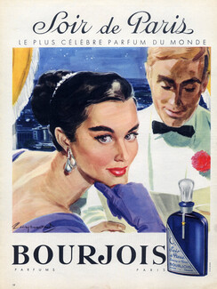 Bourjois (Perfumes) 1957 Raymond Brénot, Soir De Paris