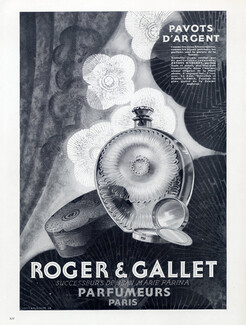 Roger & Gallet (Perfumes) 1928 Pavots D'Argent, Art Deco
