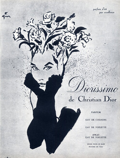 Christian Dior (Perfumes) 1963 René Gruau, Diorissimo