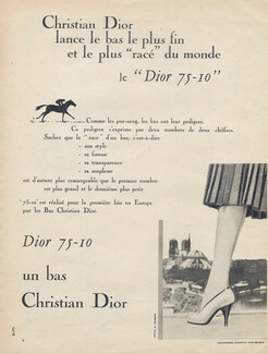 Christian Dior 1954 Stockings Hosiery, Shoes Dior- Delman